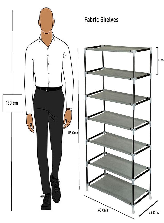 VIPEK Foldable Wardrobe for Clothes, Cloth Organizer for Storage with 6 Shelves, Multipurpose Clothes Rack for Home & Bedroom, Grey - Image 2